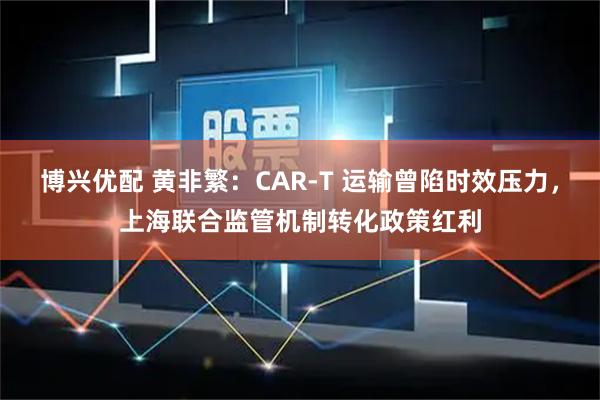 博兴优配 黄非繁：CAR-T 运输曾陷时效压力，上海联合监管机制转化政策红利