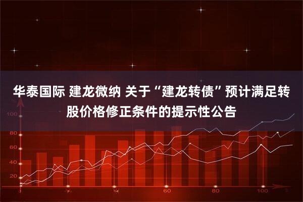 华泰国际 建龙微纳 关于“建龙转债”预计满足转股价格修正条件的提示性公告