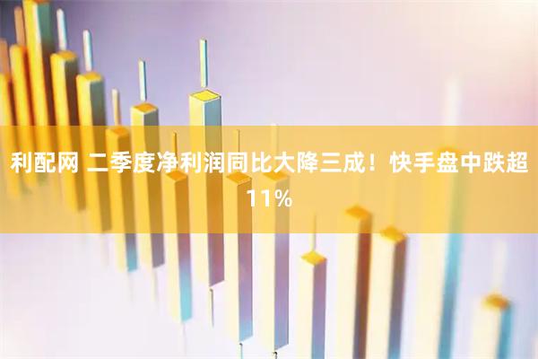利配网 二季度净利润同比大降三成！快手盘中跌超11%
